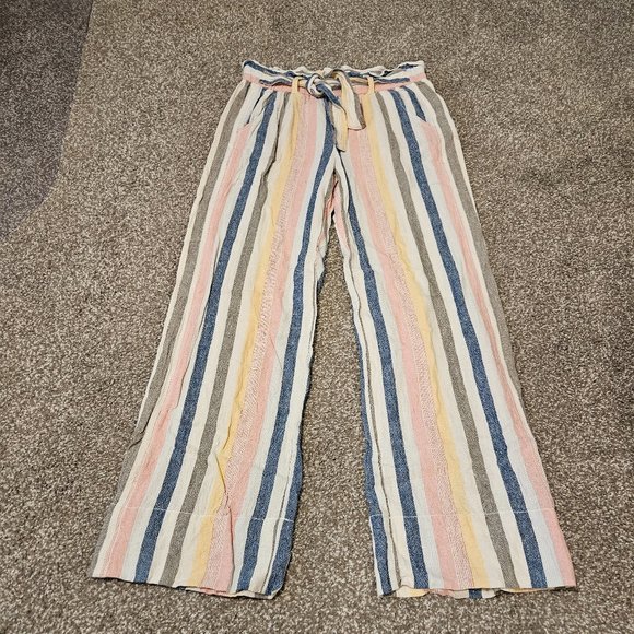 Jolt Striped Linen Pants - Picture 1 of 5